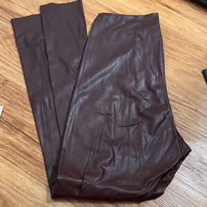 Commando Burgundy Faux Leather Leggings